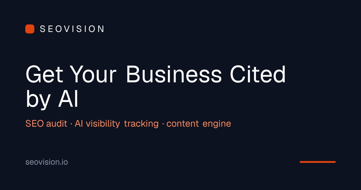 SeoVision announces combined SEO and AI visibility service for small online businesses.